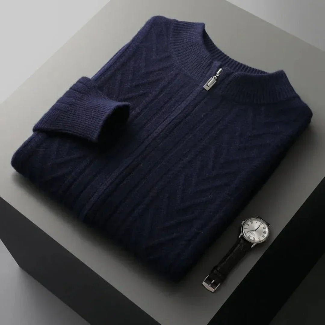 Waylynn Merino Wool Full Zip Sweater Unisex Comfort Warmth