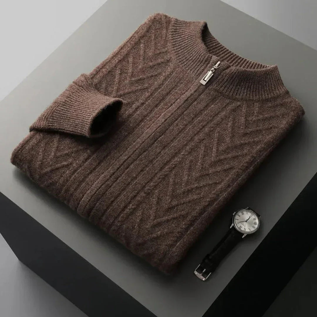 Waylynn Merino Wool Full Zip Sweater Unisex Comfort Warmth