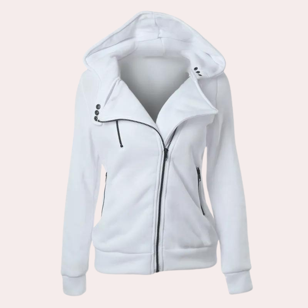 Raine Women's Winter Coat by Street-wave With Warmth, Stylish Modern Slanted Zip Design