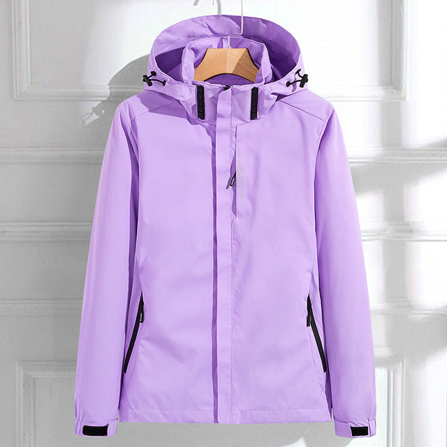 Streetwave Womens Waterproof Rain Coat With Hood And Zip Pockets For Everyday Urban Weather Protection And Style