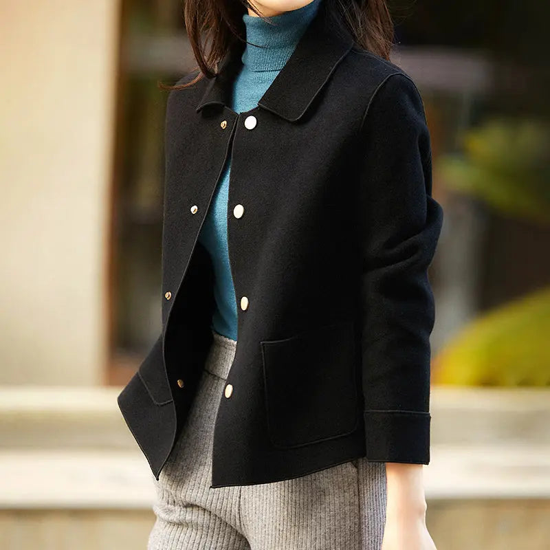 Street Wave Women's Oversized Wool Coat Soft Breathable Comfort For Fall