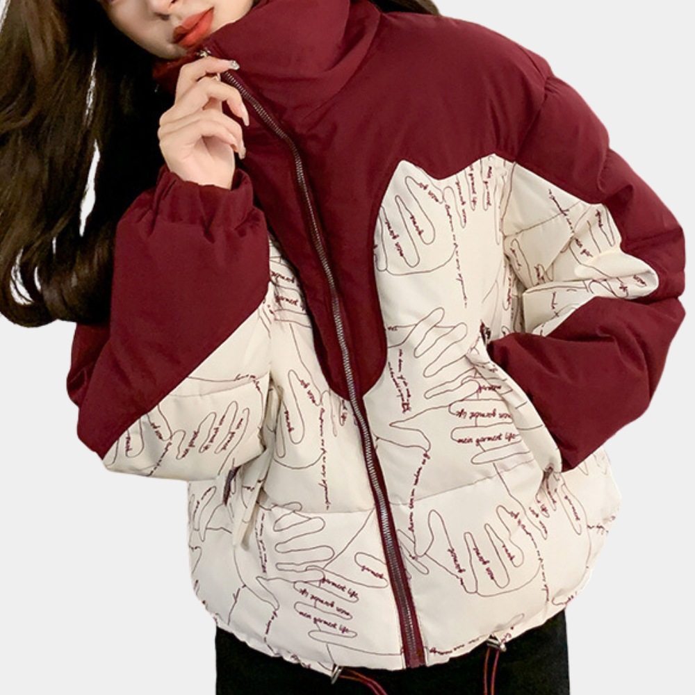 Street-wave Extra Warm Puffer Jacket For Women With Hood Stylish Winter Coat For Cold Weather