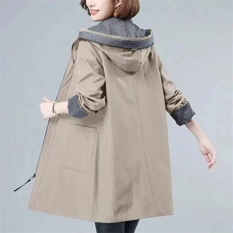 Street Wave Paula Long Winter Jacket For Women Casual Windbreaker With Hood And Pockets Comfort