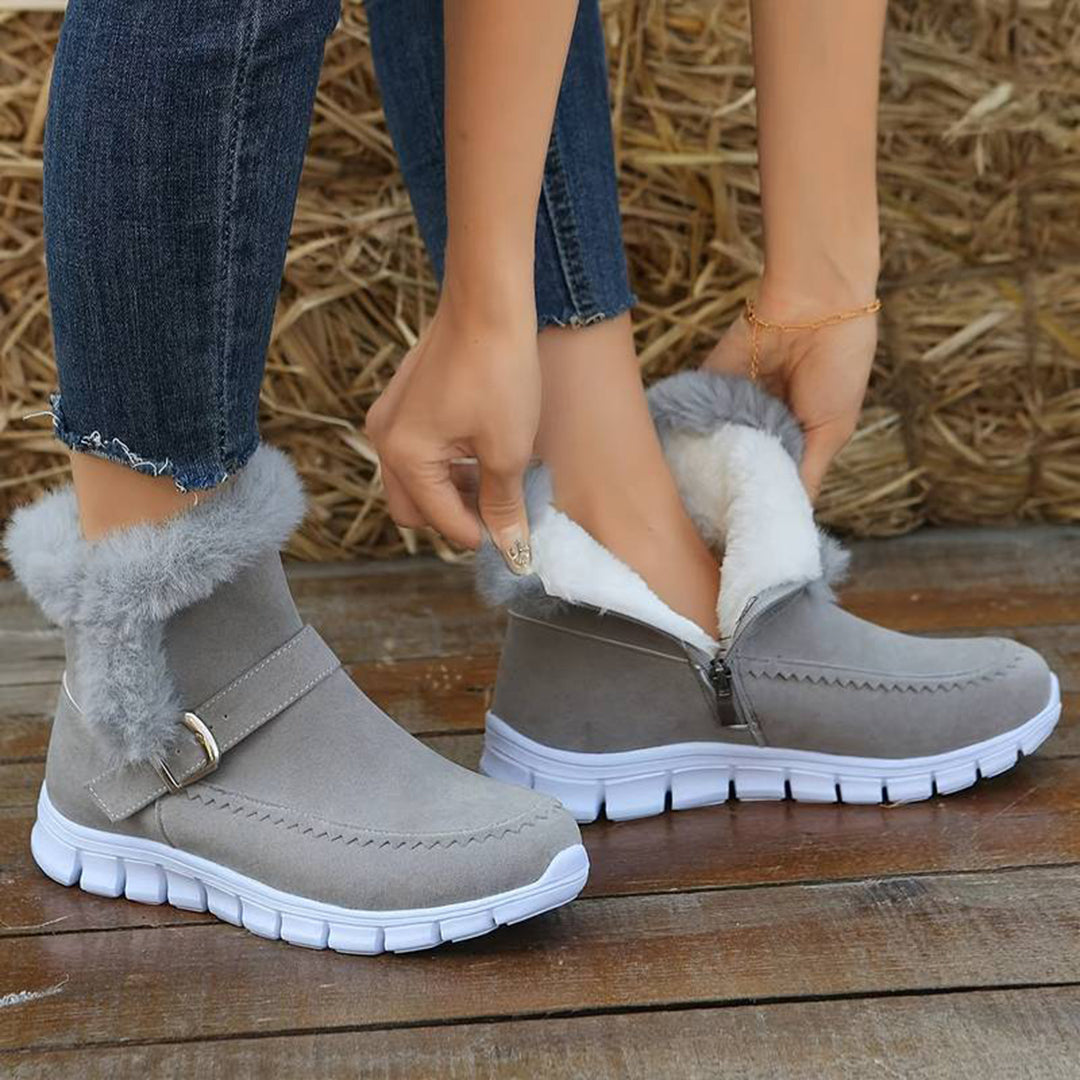 Street-Wave Paula Winter Boots With Faux Fur Lining And Sporty Sole For Trendy Women