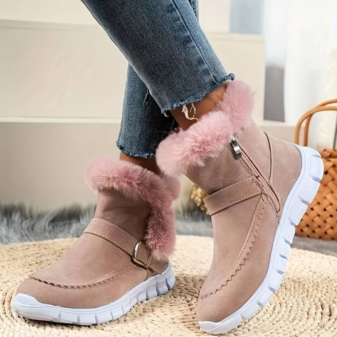 Street-Wave Paula Winter Boots With Faux Fur Lining And Sporty Sole For Trendy Women