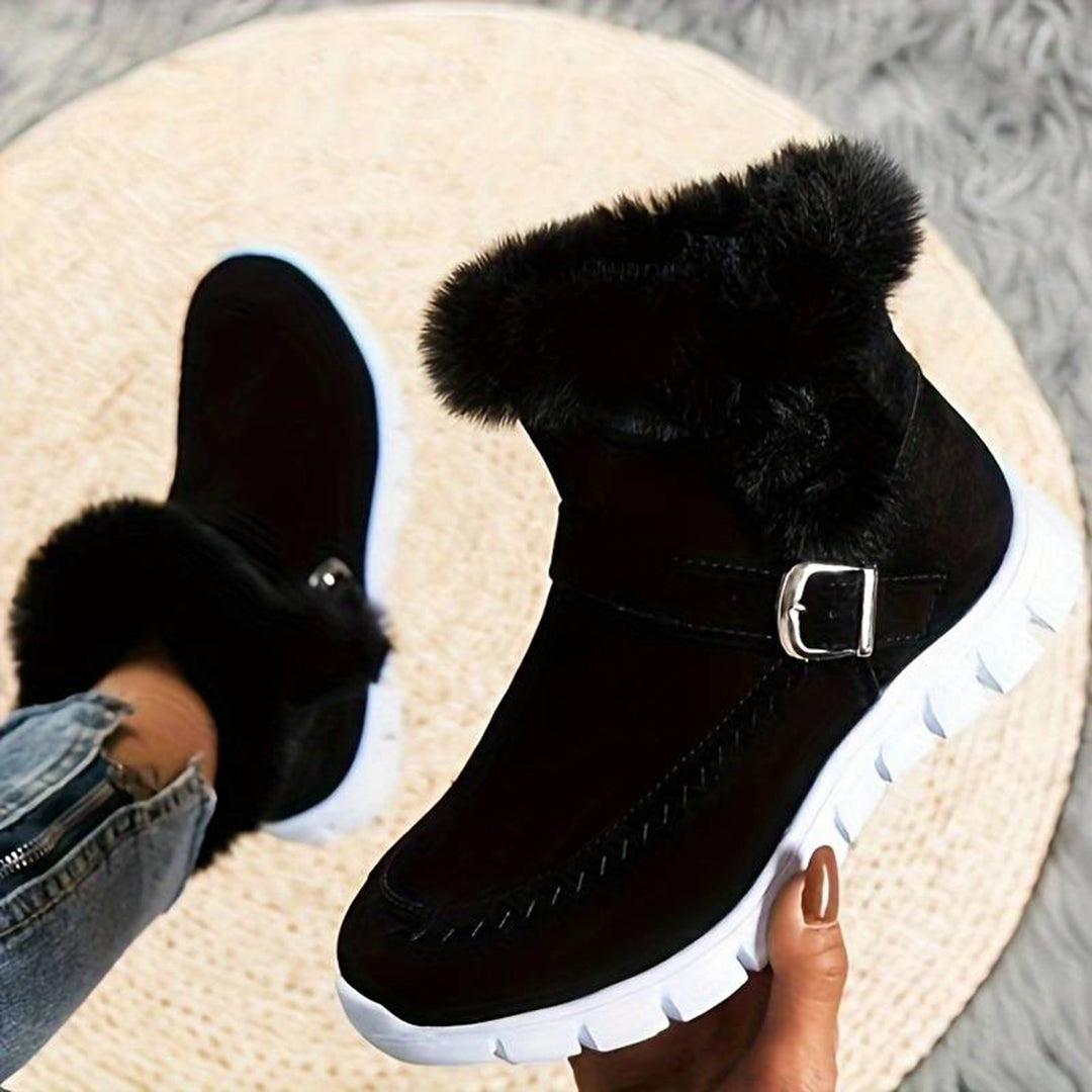 Street-Wave Paula Winter Boots With Faux Fur Lining And Sporty Sole For Trendy Women