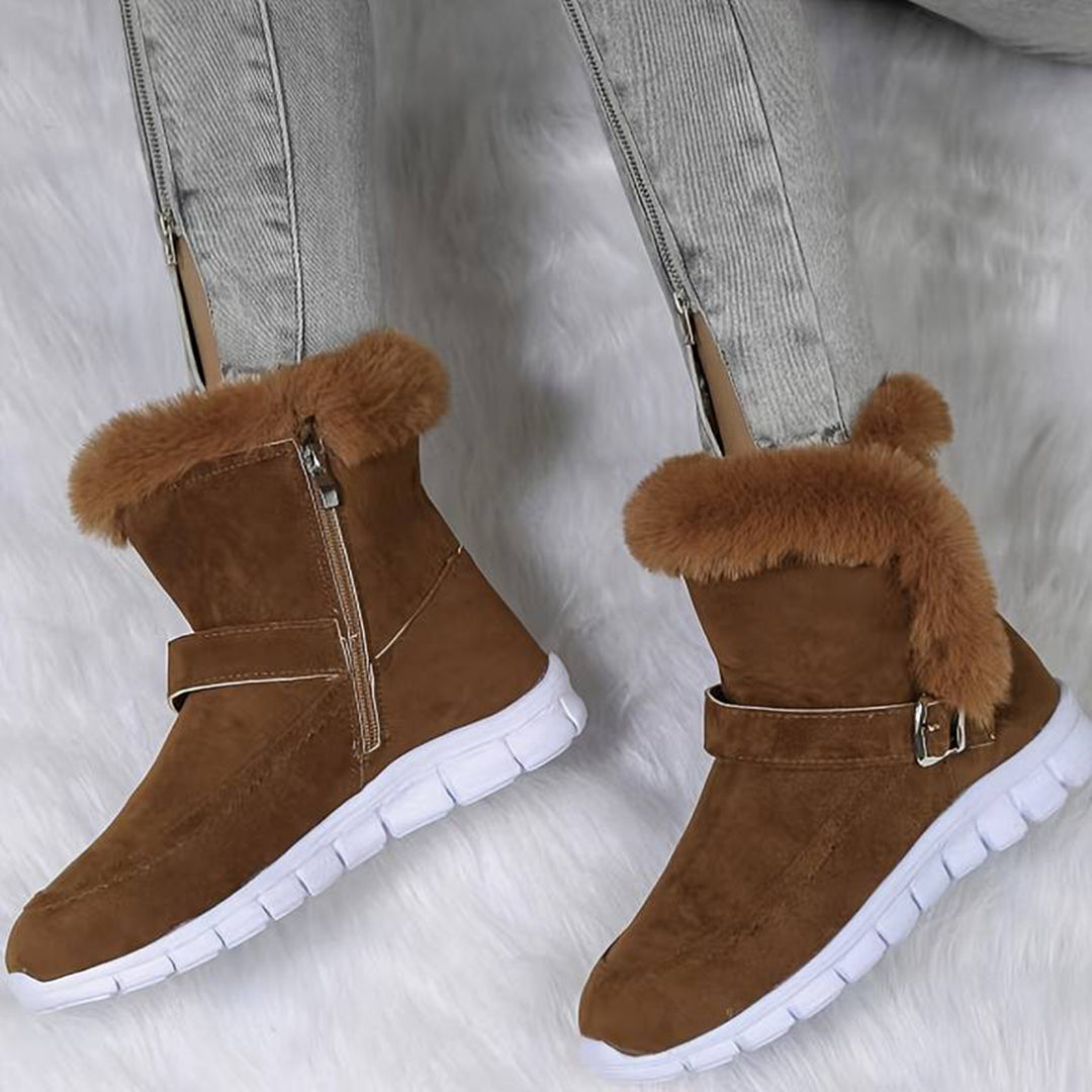 Street-Wave Paula Winter Boots With Faux Fur Lining And Sporty Sole For Trendy Women