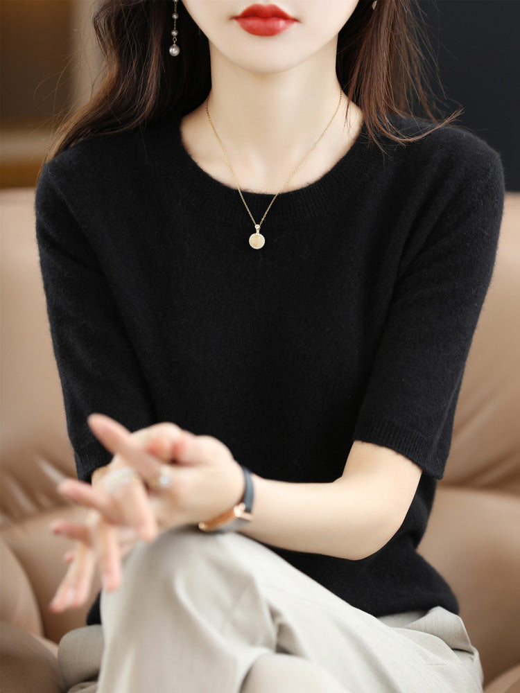 Street-Wave Women Merino Cashmere Knit Pullover Soft Wool Blend With Cashmere-Like Warmth For Everyday Comfort