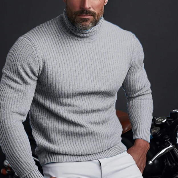 Designerhand Mens Rollneck Sweater Luxurious Soft Cotton For Style Conscious Men