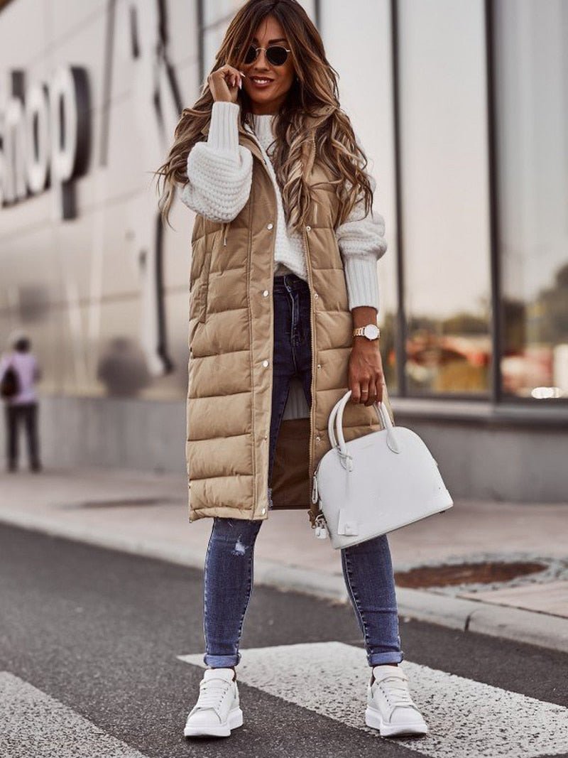Street-Wave Amanda Quilted Vest Unisex Layering Warmth