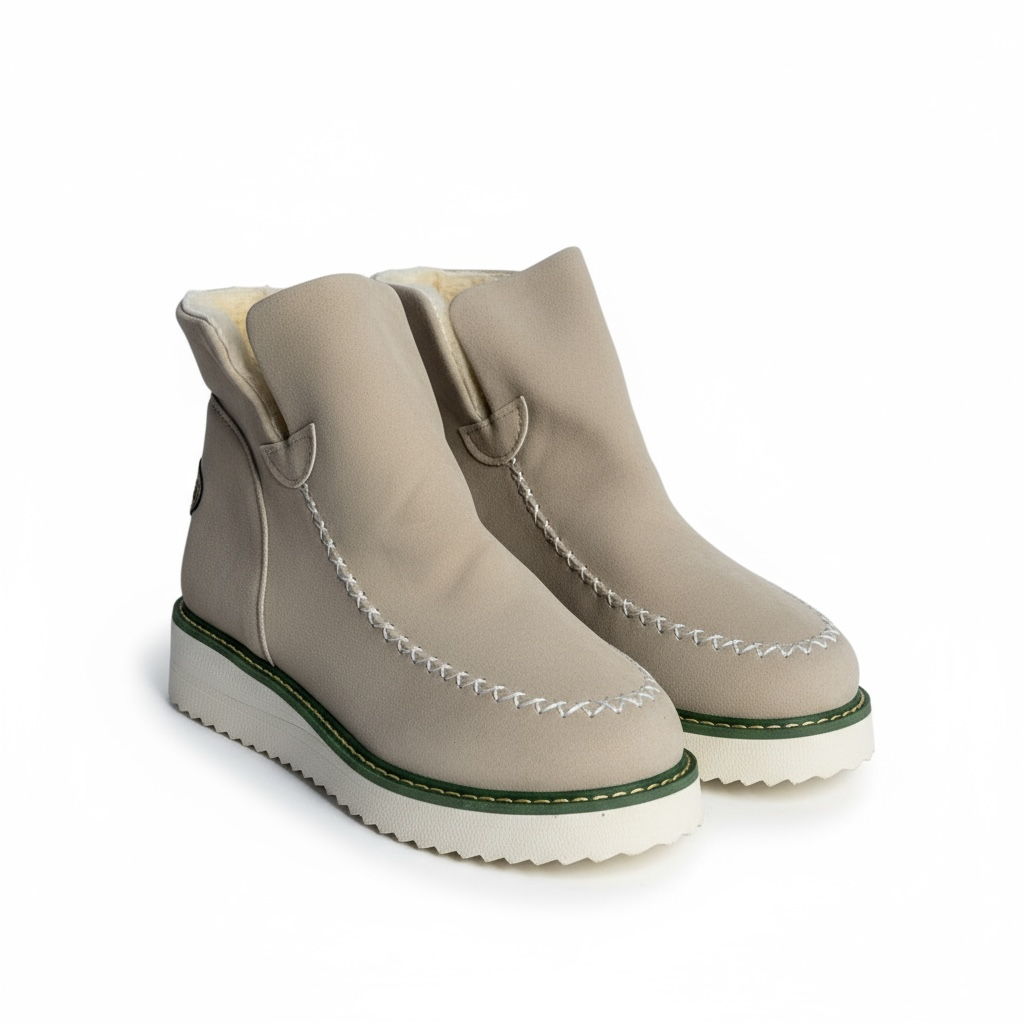 Women's Casual Ankle Boots with Side Zipper and Sturdy Sole