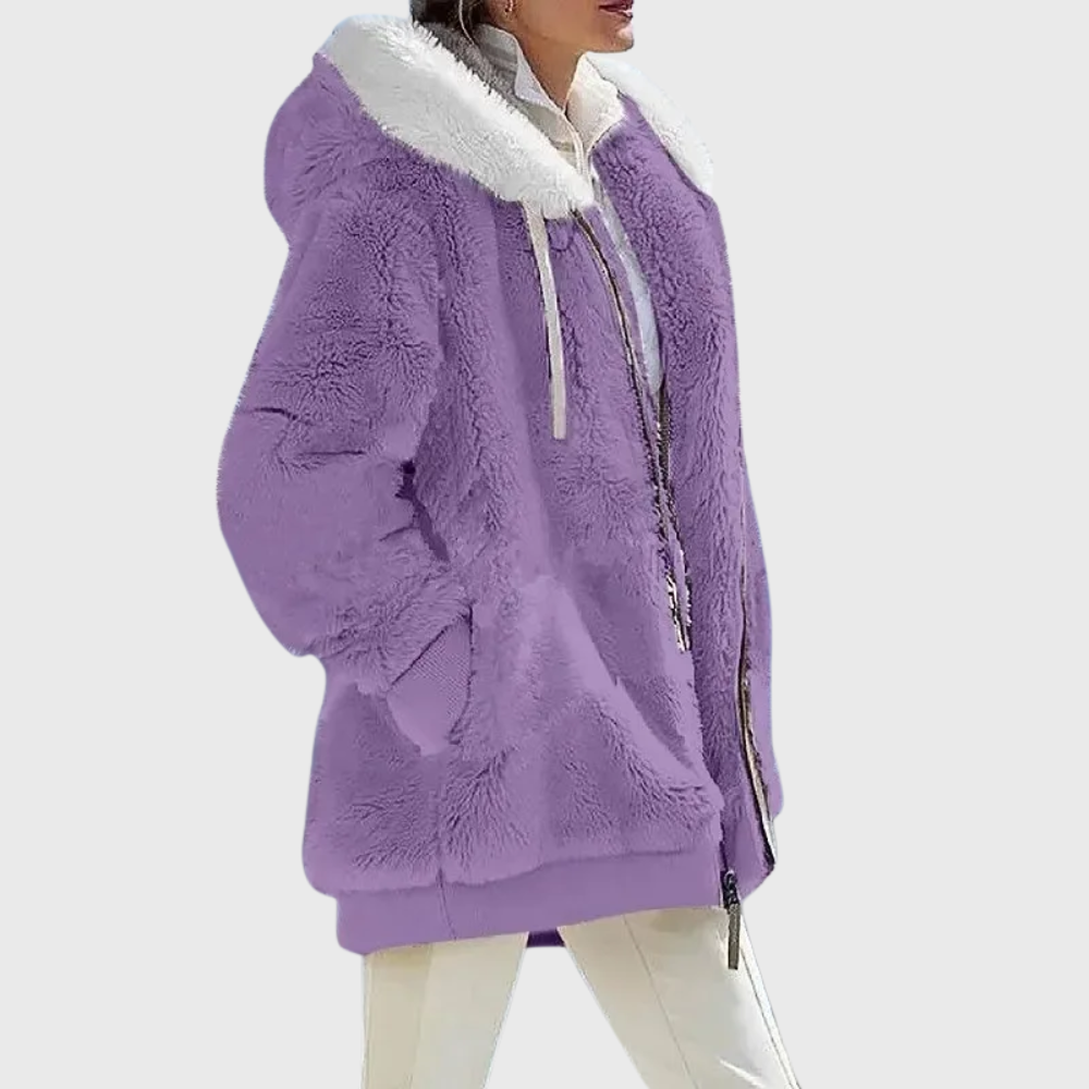Women's Winter Jacket with Insulated Lining and Adjustable Hood