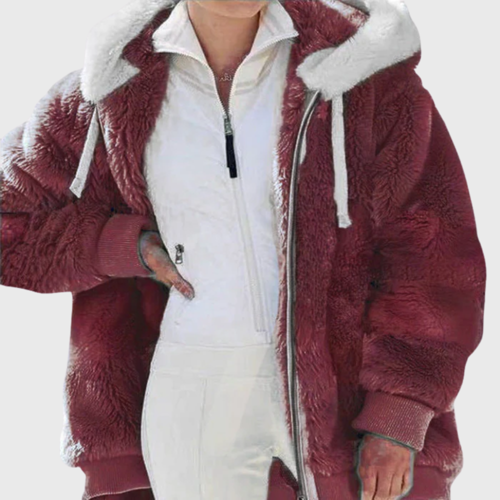 Women's Winter Jacket with Insulated Lining and Adjustable Hood