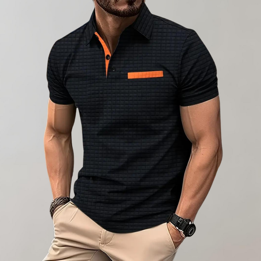 Street Wave Slim Fit Polo Shirt Breathable With Pocket Detail For Men