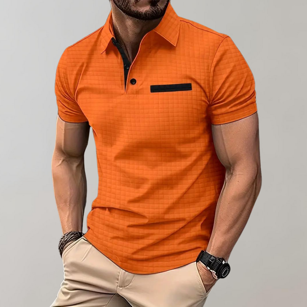 Street Wave Slim Fit Polo Shirt Breathable With Pocket Detail For Men