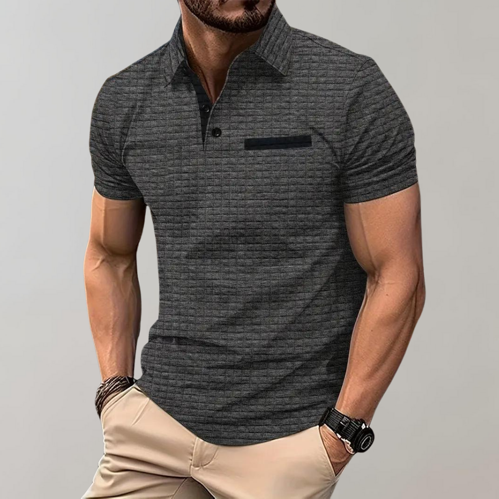 Street Wave Slim Fit Polo Shirt Breathable With Pocket Detail For Men