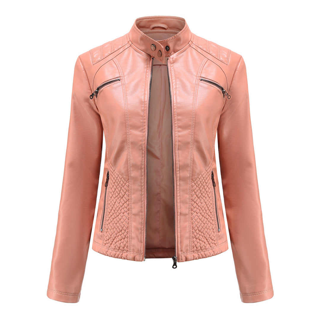 Streetwave Leather Jacket For Women With Quilted Panels Premium Real Leather Effortless Style