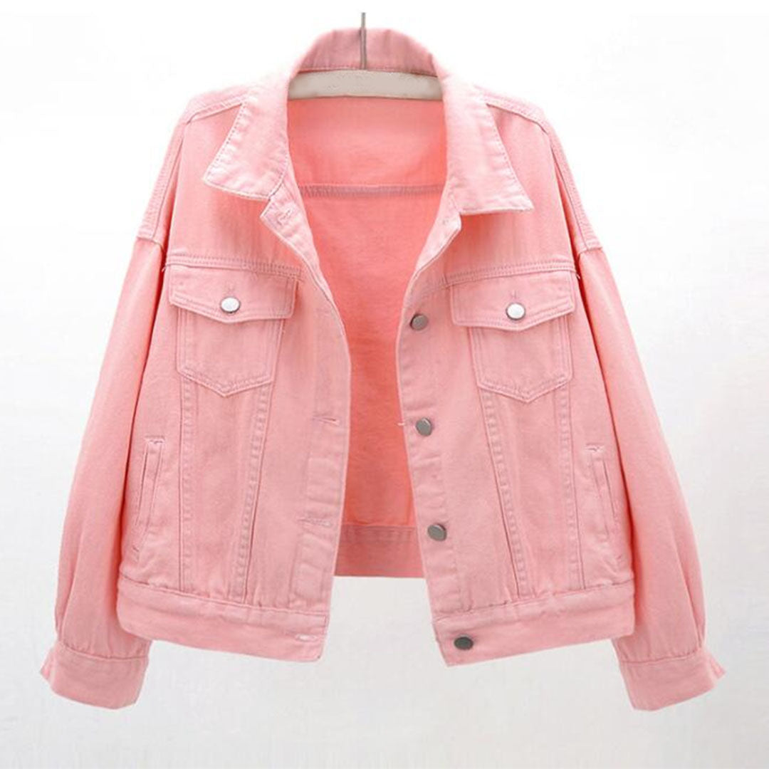 Street Wave Denim Jacket For Women Durable Comfortable Stylish Autumn Essential Versatile Everyday Wear