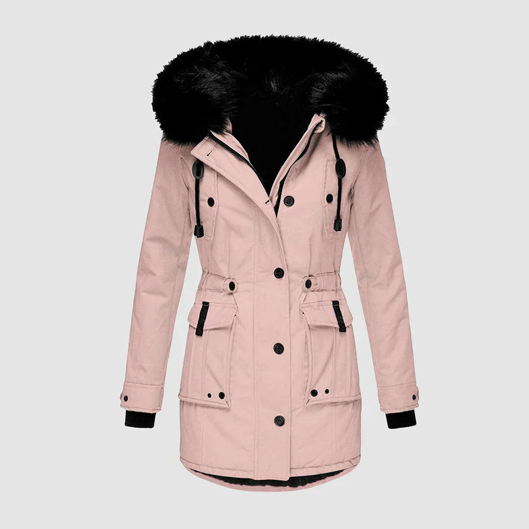 Street-Wave Womens Parka With Faux Fur Trim Luxurious Warmth For Urban Women Cozy Chic