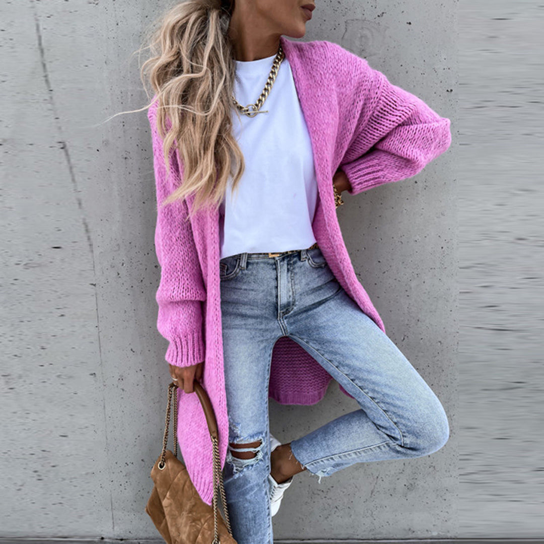 Street Wave Lauren Relaxed Fit Long Open Front Cardigan For Women