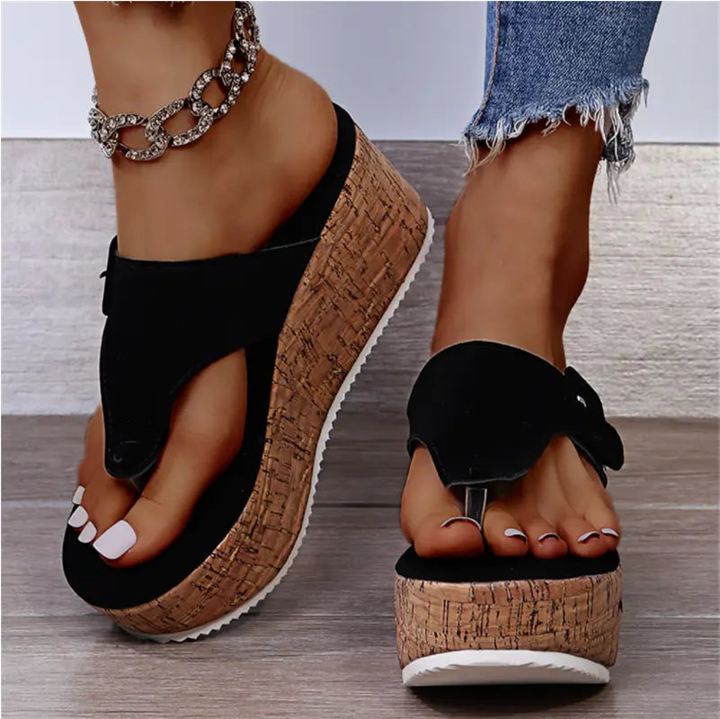 Street-Wave Platform Wedge Sandals For Women Effortless Comfort
