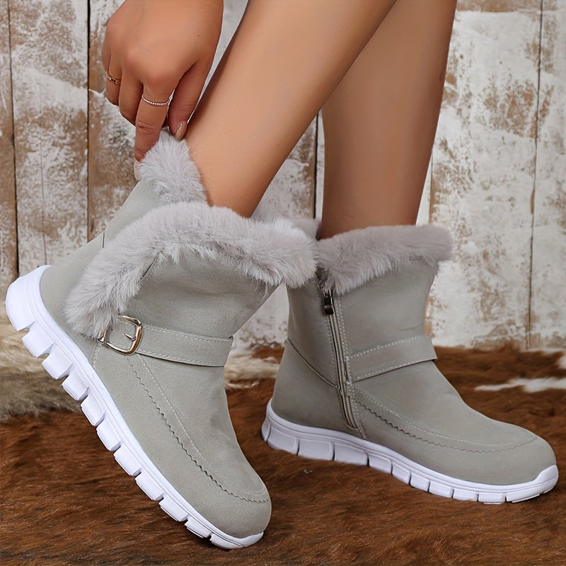 Street-Wave Plush Snow Boots For Women Cozy Warmth And Style
