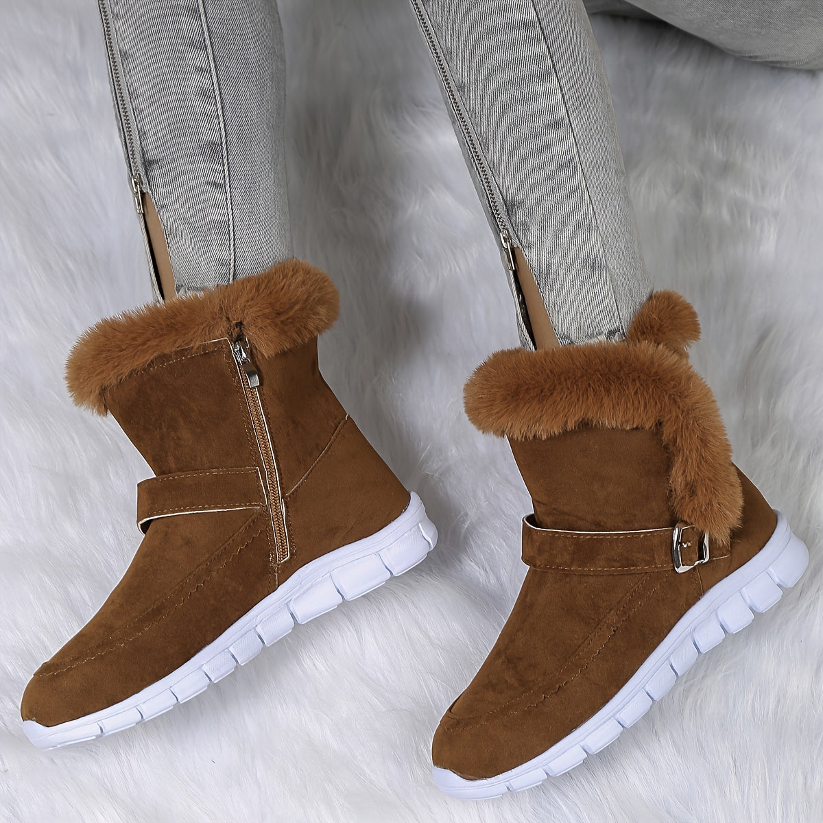 Street-Wave Plush Snow Boots For Women Cozy Warmth And Style