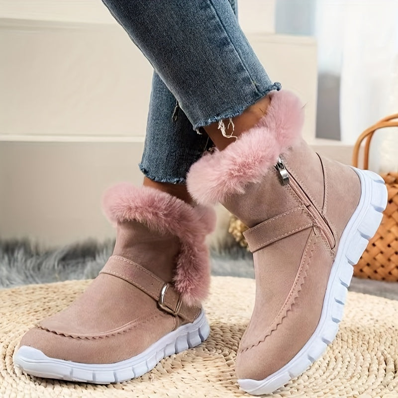 Street-Wave Plush Snow Boots For Women Cozy Warmth And Style