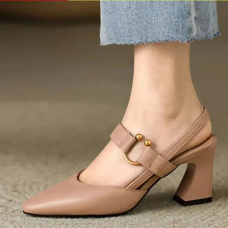 Street Wave Pointed Toe Slingback Heels For Women Elegant All Day Comfort