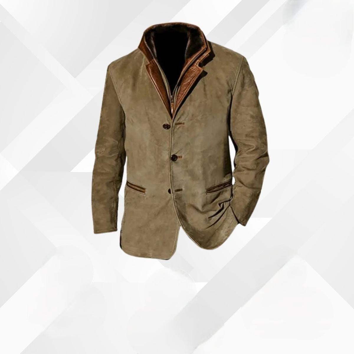 Mens Button Up Winter Jacket For Men Warm Lined Street-Wave