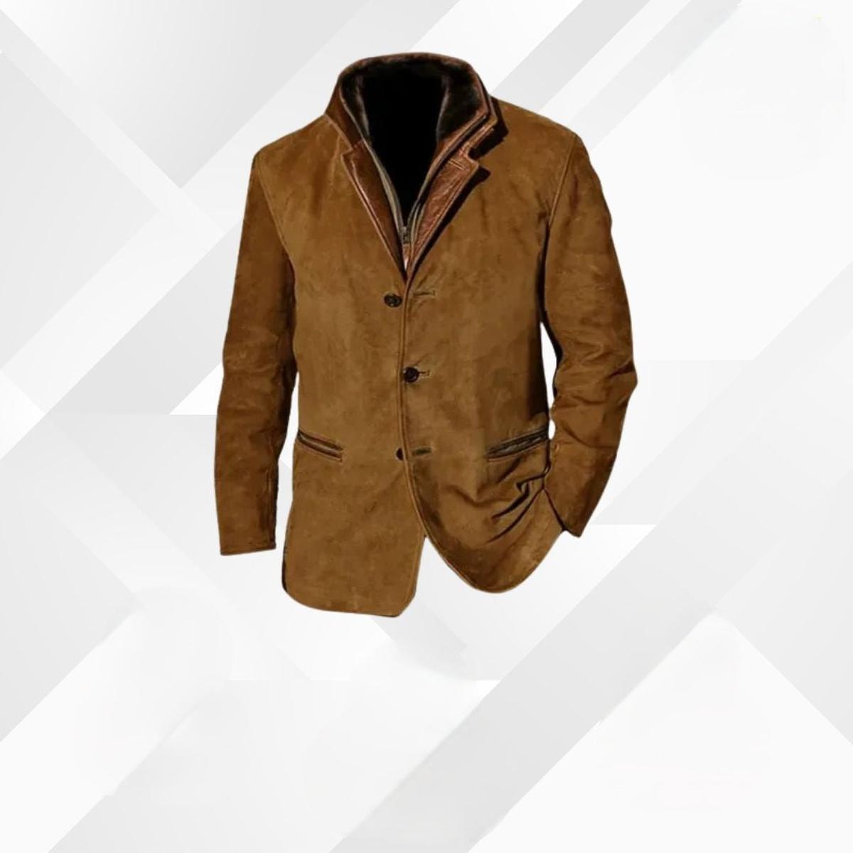 Mens Button Up Winter Jacket For Men Warm Lined Street-Wave