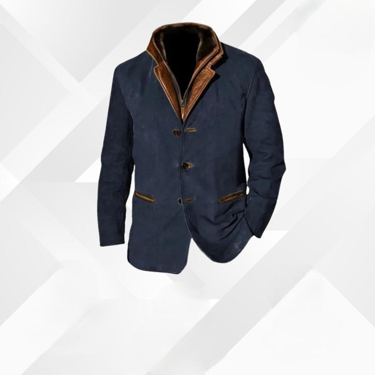 Mens Button Up Winter Jacket For Men Warm Lined Street-Wave