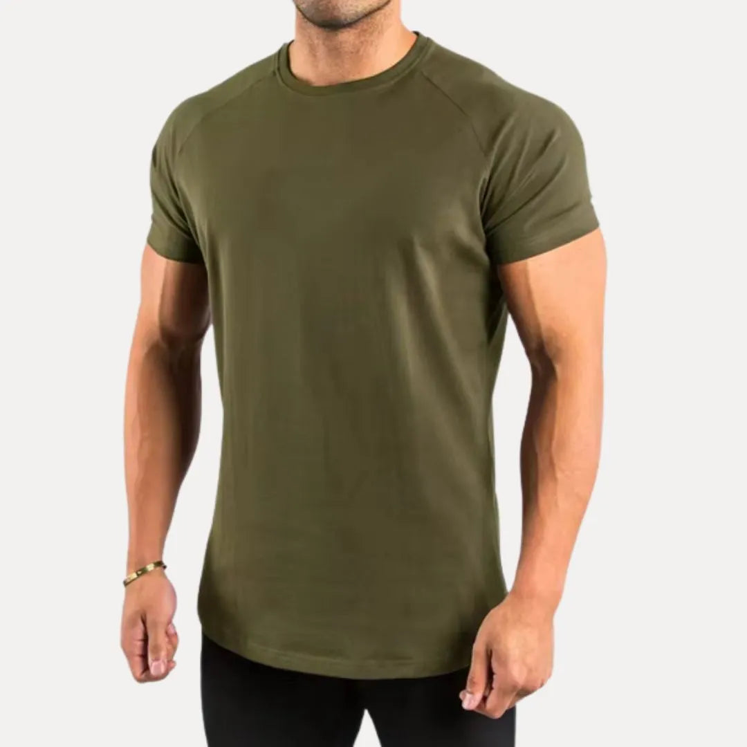 Street-Wave Premium Mens Muscle Fit T Shirt Athletic Tee Sweat Wicking Stretch Cotton Blend