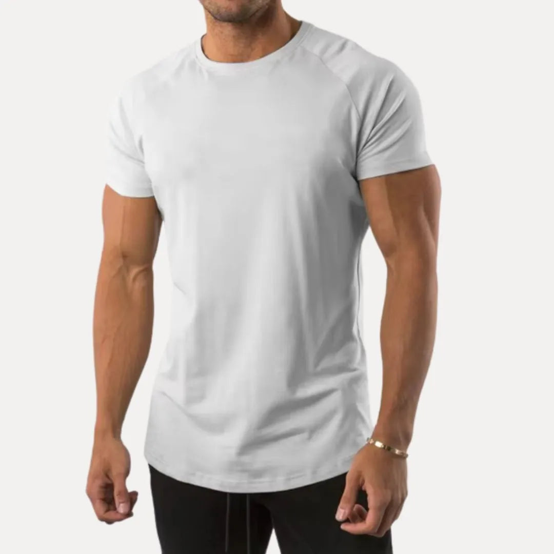 Street-Wave Premium Mens Muscle Fit T Shirt Athletic Tee Sweat Wicking Stretch Cotton Blend