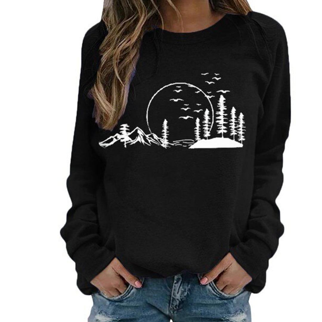 Streetwave Nature Graphic Sweatshirt For Outdoor Lovers Cozy Warmth And Soft Fabric