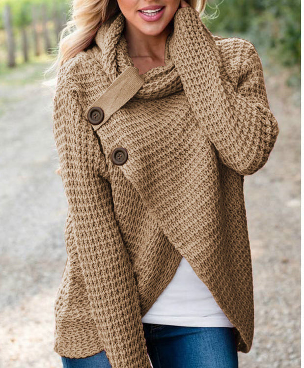 Jamie Women's Winter Cozy Wrap Front Cardigan By Street Wave