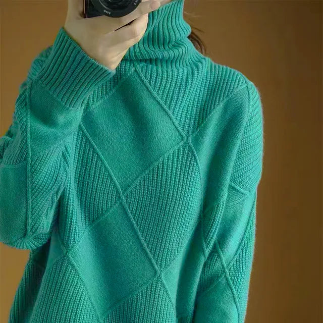 Street-Wave Women's Knit Pullover Cozy Warmth and Elegant Comfort for Fall Winter Wear
