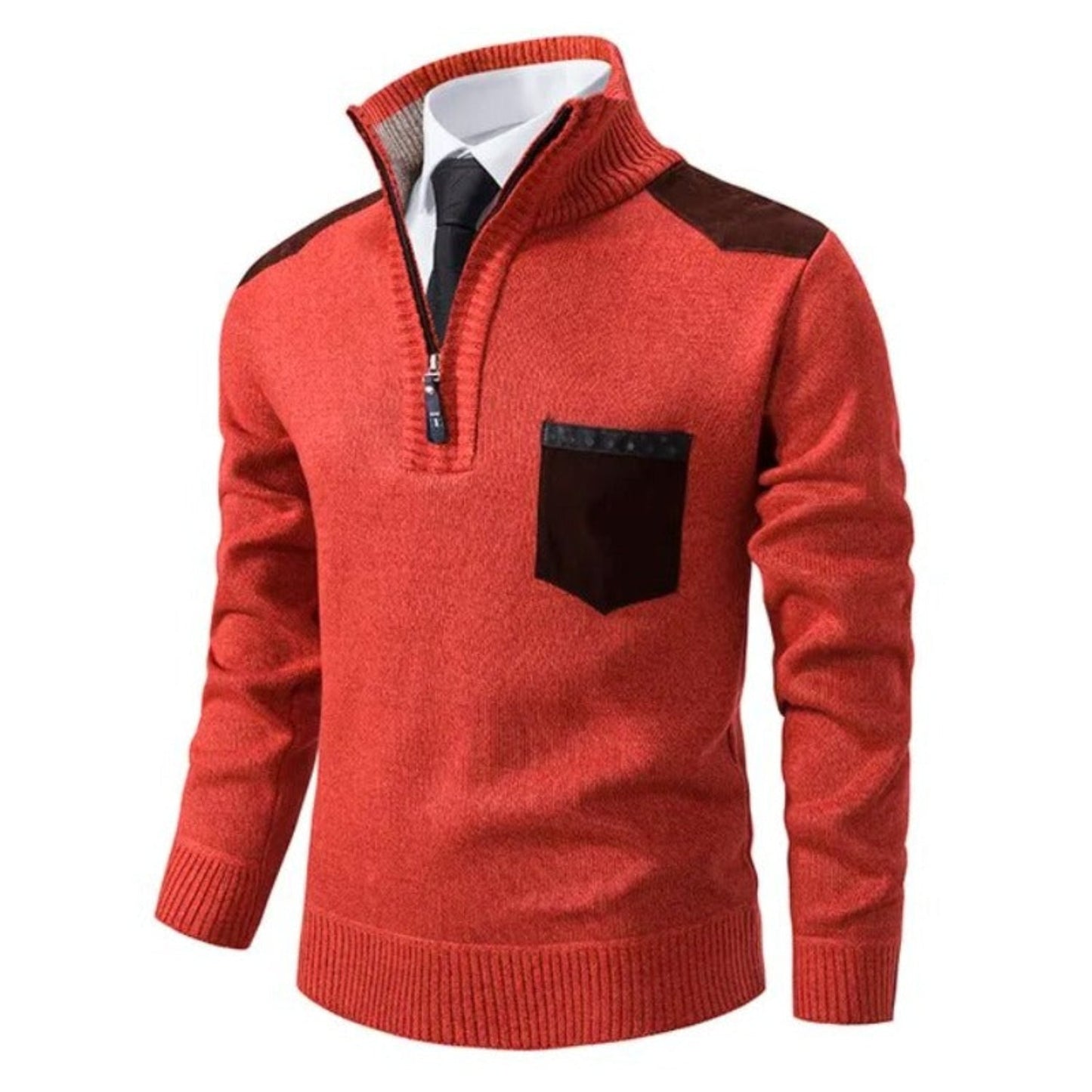 Streetwave Mens Half Zip Pullover Cotton Polyester Blend For Elegant Comfort And Versatility