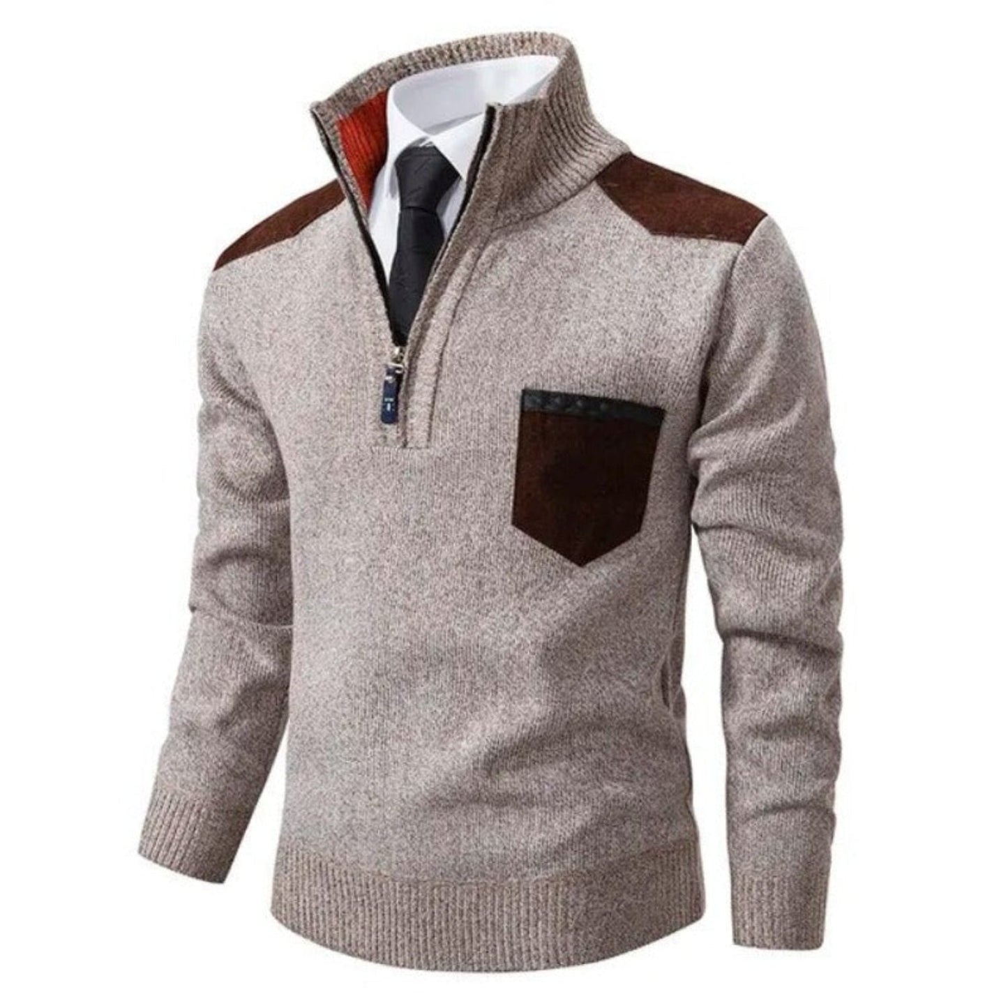 Streetwave Mens Half Zip Pullover Cotton Polyester Blend For Elegant Comfort And Versatility