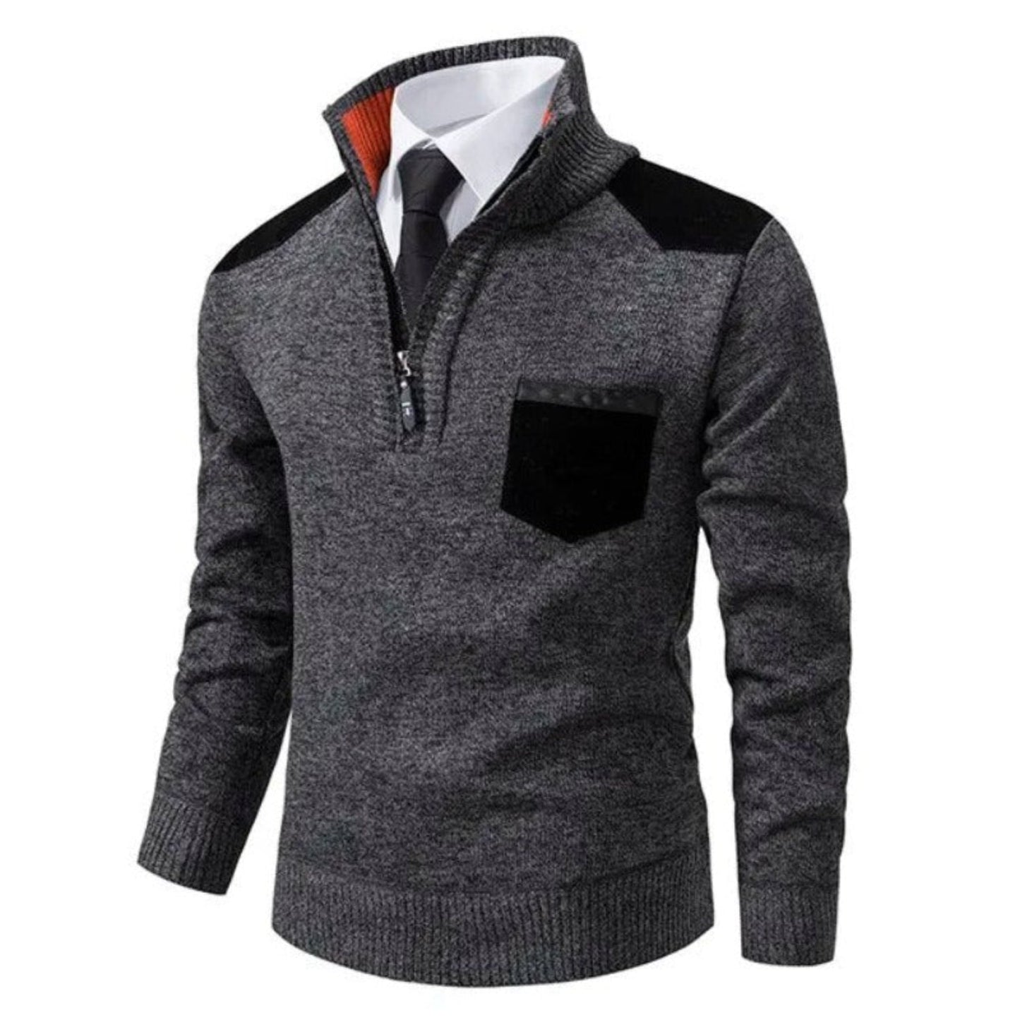Streetwave Mens Half Zip Pullover Cotton Polyester Blend For Elegant Comfort And Versatility