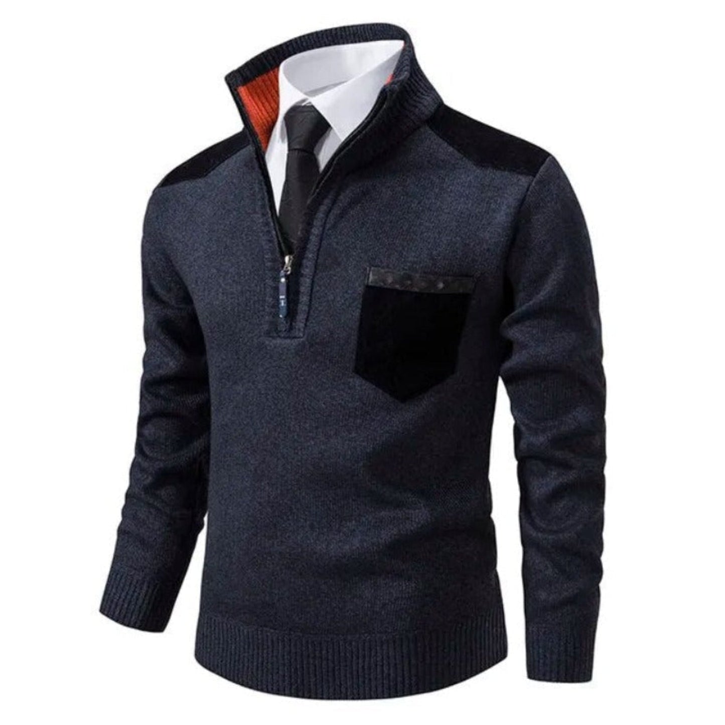 Streetwave Mens Half Zip Pullover Cotton Polyester Blend For Elegant Comfort And Versatility