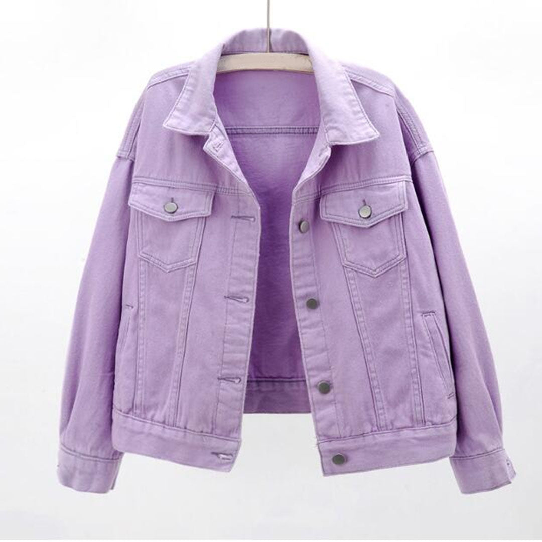 Street Wave Denim Jacket For Women Durable Comfortable Stylish Autumn Essential Versatile Everyday Wear