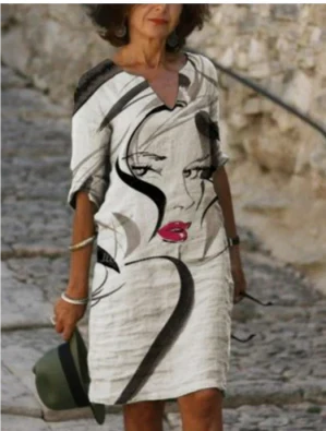 Hailey Floral V-Neck Midi Dress by Street-Wave for Women, Effortless Style