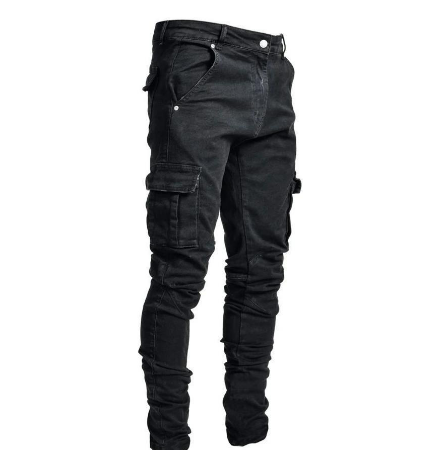Street Wave Julian Men Slim Fit Cargo Pants Urban Multi Pocket Design