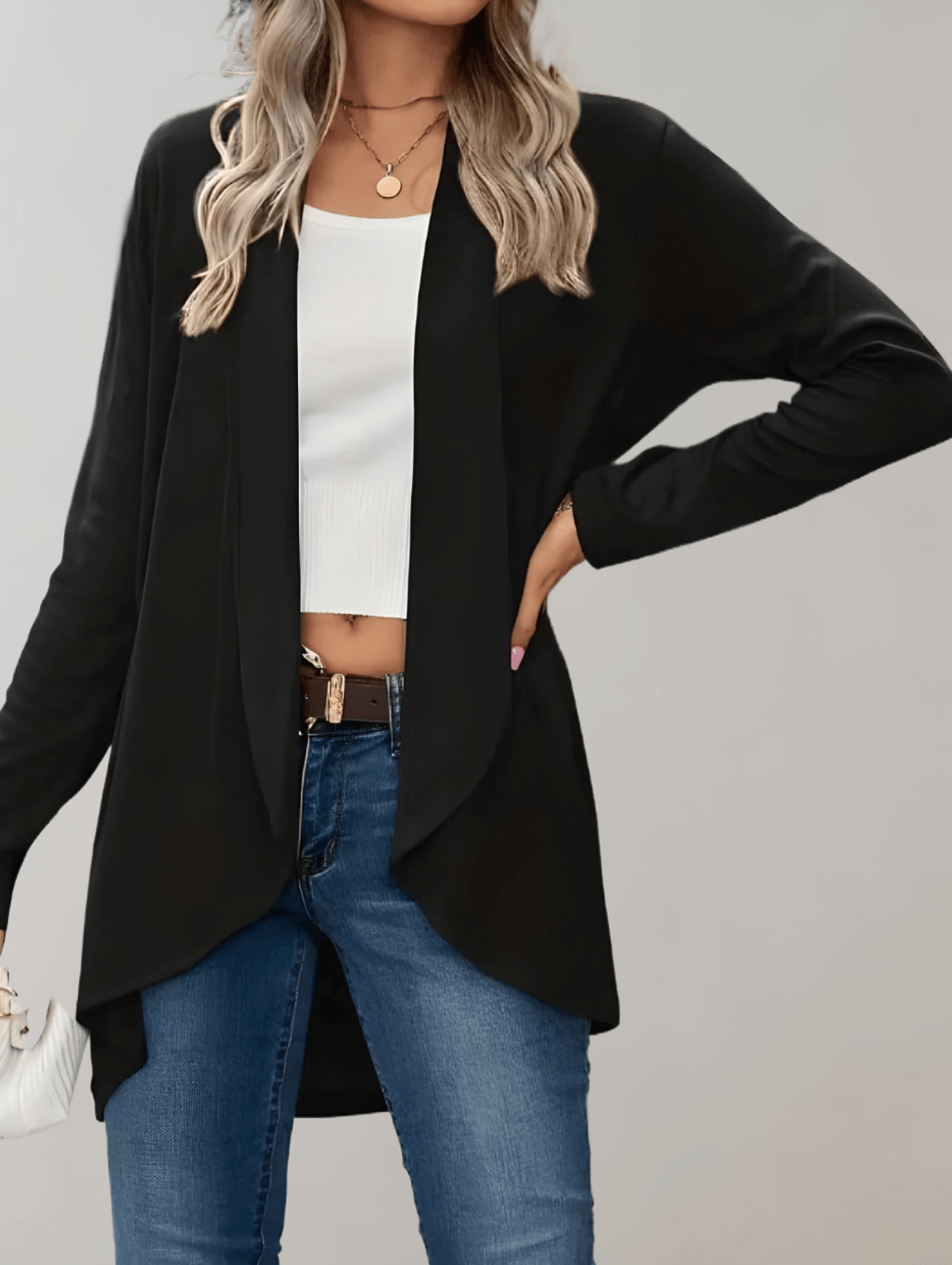 Street-Wave Womens Versatile Black Blazer Jacket For Everyday Comfort And Confidence