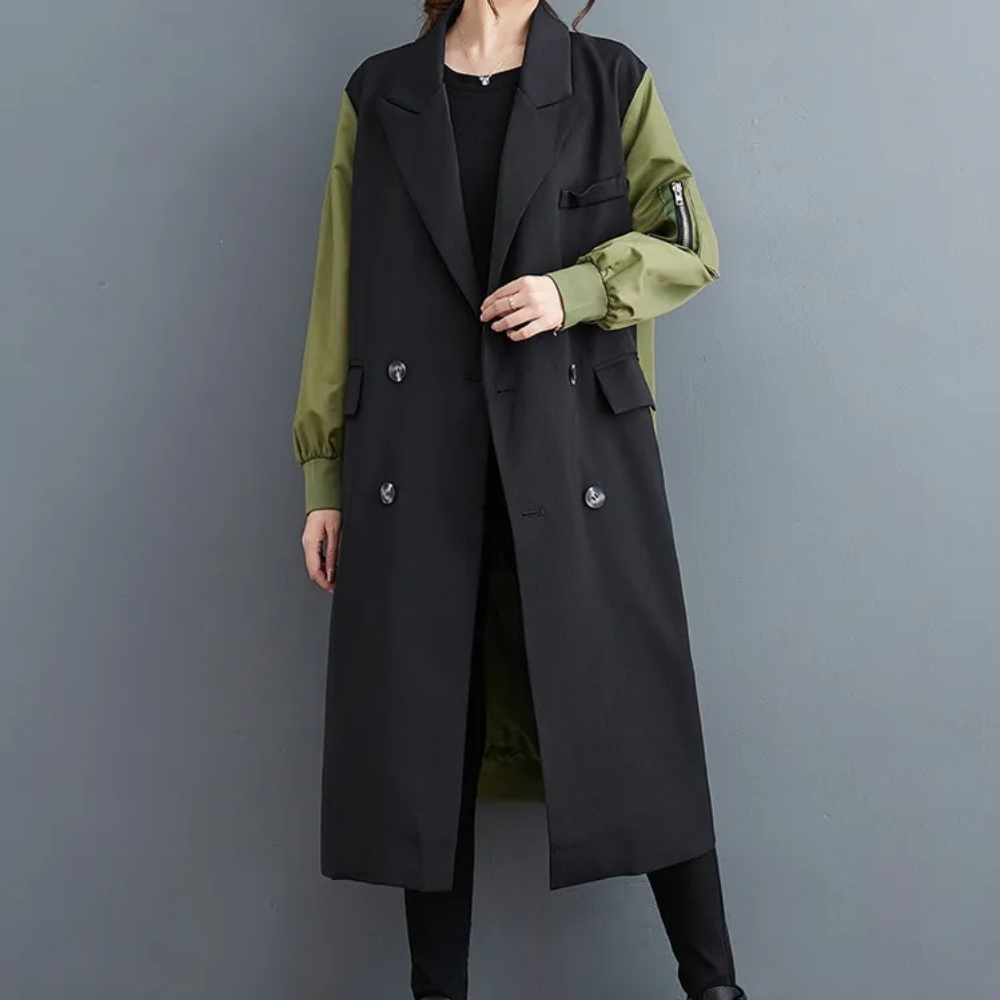 Street-wave | Luxuriöser Herbst-Trenchcoat für Damen - Street-wave