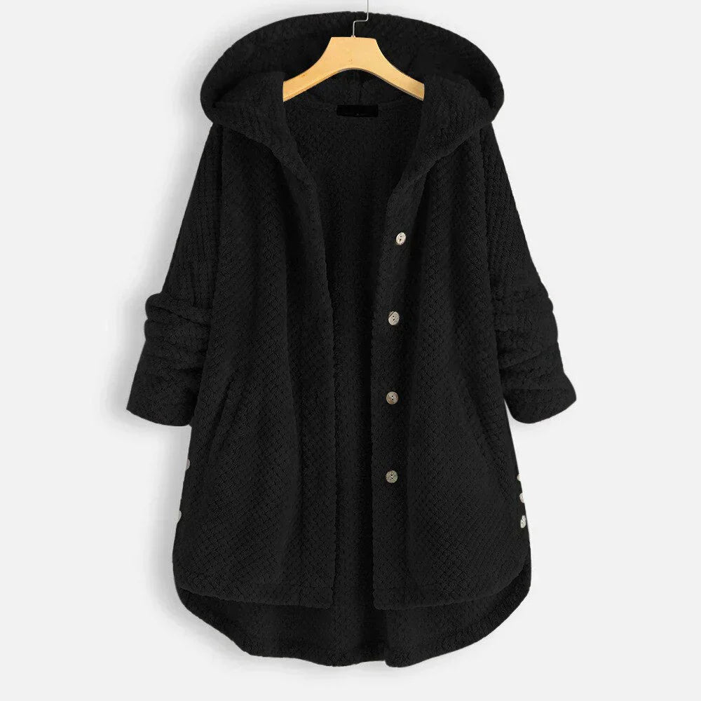 Street-wave Oversized Hoodie Jacket For Women Cozy Plush Knit With Relaxed Fit Cozy Soft Fleece