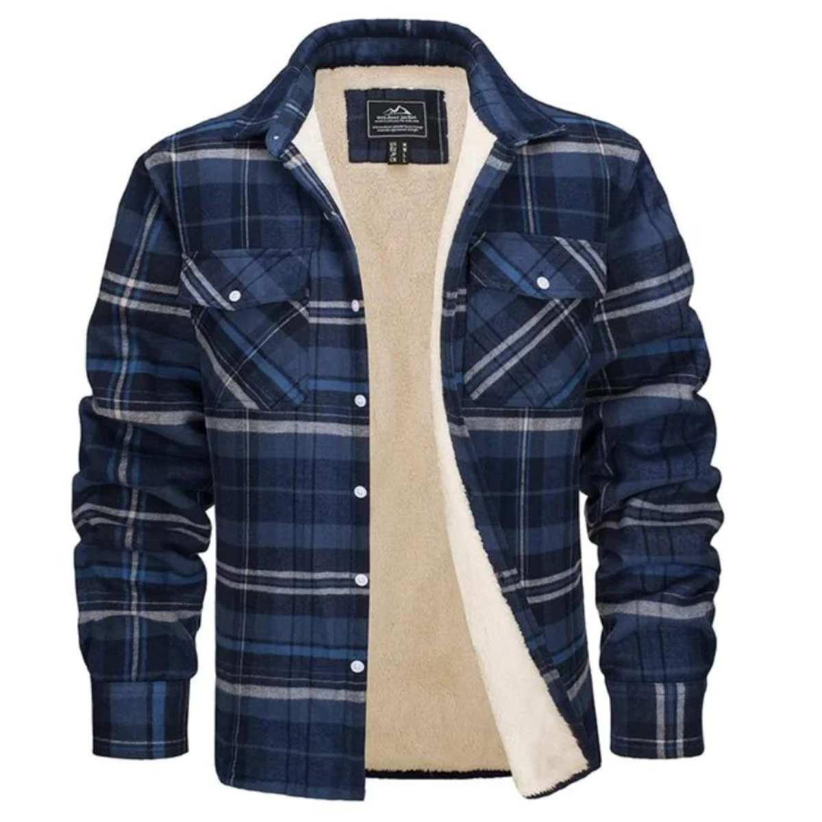 Street-wave Men's Flannel Shirt Breathable Comfort Slim Fit Plaid Casual Everyday Wear