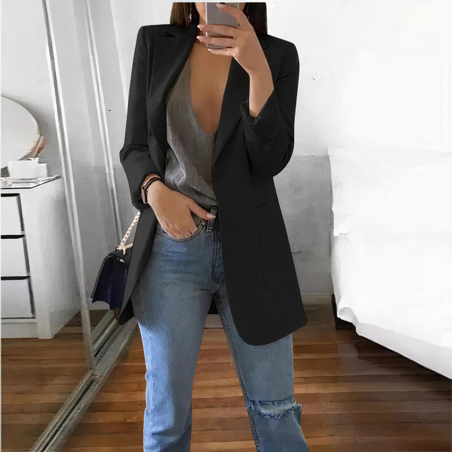 Street Wave Pink Blazer For Women Elegant Tailored Coat Versatile Office To Evening