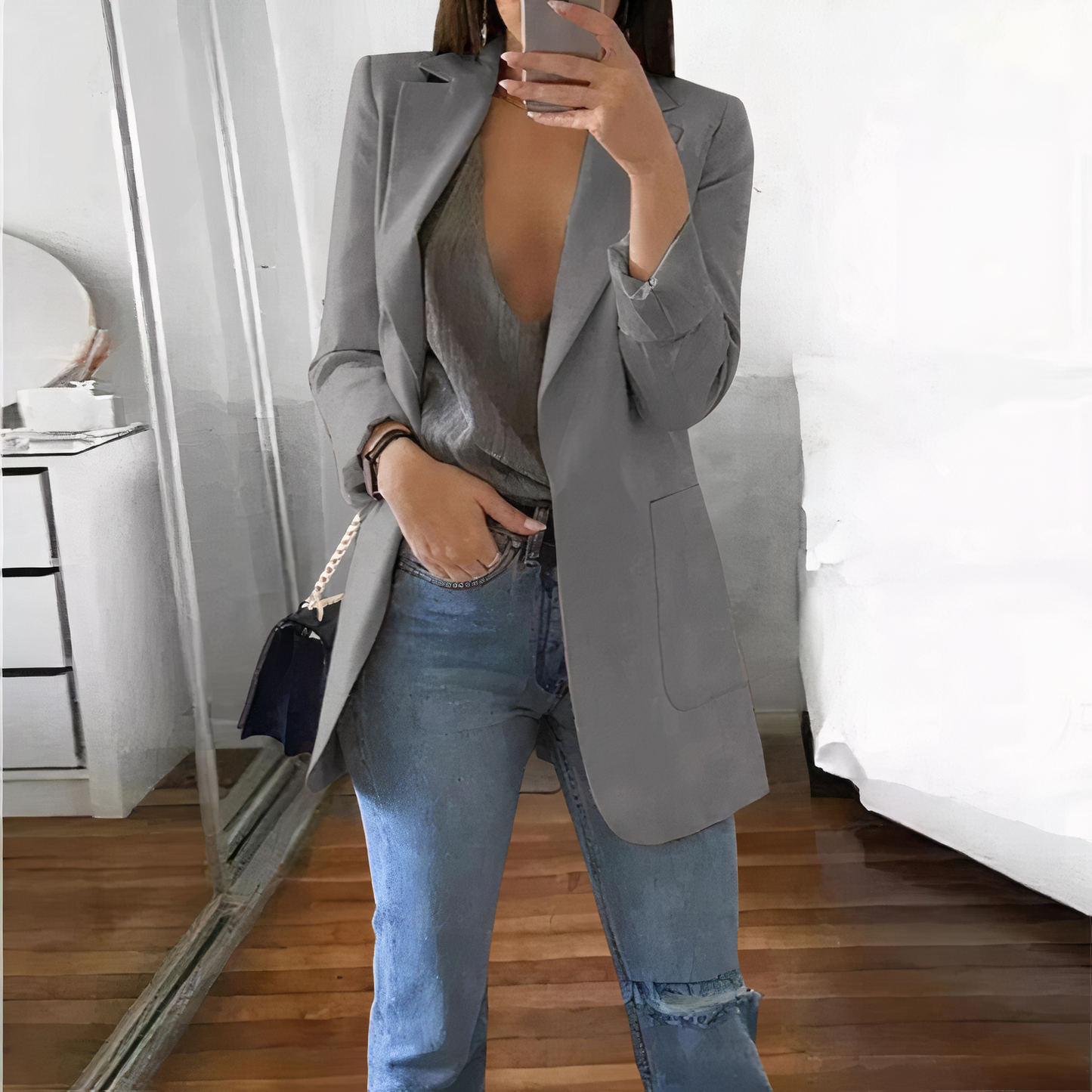Street Wave Pink Blazer For Women Elegant Tailored Coat Versatile Office To Evening